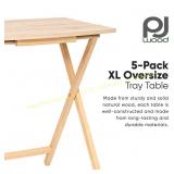 PJ Wood XL Tray Tables   Natural Wood
