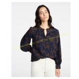 Time and Tru Women's Lace Yoke Shirt S