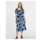 L Time and Tru Cotton Back Tie Midi Dress