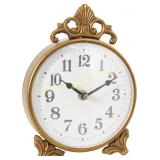 Deco 79 Metal Scroll Clock, 6x2x9', Gold