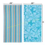 Mainstays Cotton Beach Towel 58x28 Flowers