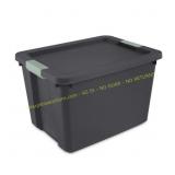 Sterilite 20 gal Gray Latch Storage Box 15.5H