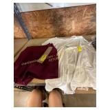 White XXL shirt & pink XL shorts
