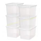 68 Qt. Clear Storage Box (6-Pack)