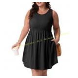 XL Time and Tru Women's Sleeveless Midi Dress
