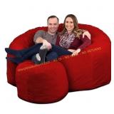 Ultimate Sack 6ft Foam Bean Bag Chair Red