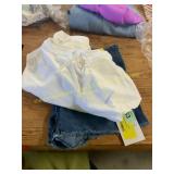 M white shirt & Sz 6 Denim shorts