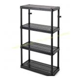 GRACIOUS LIVING Black 3-Tier Garage Shelving