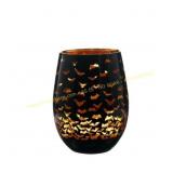 Halloween Bat Stemless Wine Glass