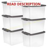 Sterilite 50 Qt Clear Storage Bins with Lids