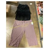 Sz 16 Fringe skirt & Sz 3X Capri yoga pants