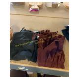 L black pants and L brown top