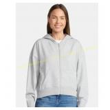 3XL Time and Tru Cropped Zip-Up Hoodie