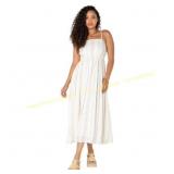 Bridgerton Pink Tie-Back Midi Dress M