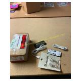 Lock set, charging cord, earrings, & Remotes