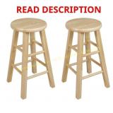 PJ Wood 2-Pack Brown Bar Stool damaged