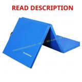 Blue Tri-Fold Exercise Mat 24x72x2 Thick and a Bos