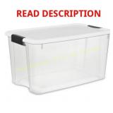Sterilite 70 Qt Clear Storage Bin with Lid 4ct