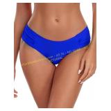 L Ocean Blues Ruched Bikini Bottoms