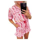 TinyCribz Pink Western Cowgirl Pajama Set L