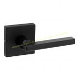 3 Halifax Square Matte Black Door Lever (hall)
