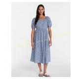 Time and Tru Women s Tie Back Midi Dress Sz M
