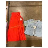 Sz M tank dress & Sz M cropped denim jacket