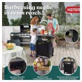Keter Unity 40 Gal Patio Bar Cart Grey