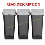 12 gal Link & Sort Plastic Bin Center (3pk)
