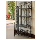 3440-ANT-BK 5-Tier Iron Rack, Black