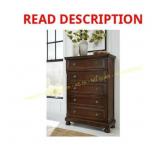 Ashley Porter 5-Drawer Chest, Dark Brown
