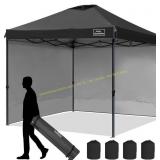 KAMPKEEPER 10x10 Pop-Up Canopy Tent, Black