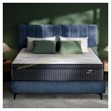 King Mattress Medium Plush 14" Hybrid Grey