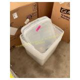 4 plastic containers