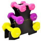 BalanceFrom 2-5 lb Neoprene Dumbbell Set