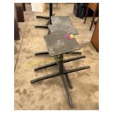3 ct. metal table leg bases