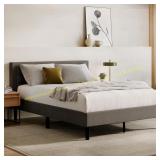 Nectar Bed Frame & Headboard - Grey - Full