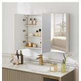 COSTWAY Frameless Medicine Cabinet with Mirror