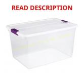 6ct 66 Qt Clear View Latch Box Tote Container