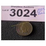 1905 Indian head penny.