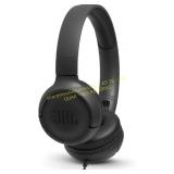 JBL Tune 500 Wired On-Ear Headphones Black