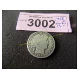 1908 0 Barber  silver half dollar