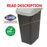 GLAD 12-Gallon Plastic Trash Can with Lid