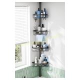 Corner Shower Caddy Tension Pole   4-Tier