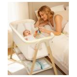 Baby Bassinet Bedside Sleeper (Beige)