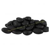 20 lb Grade A Black Polished Pebbles 1 2 in