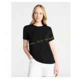 Time and Tru Boxy Tee with Short Sleeves Sz L