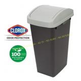 GLAD 12-Gallon Plastic Trash Can with Lid