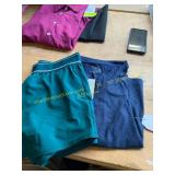 S grey skirt & S blue shirt