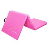 Tri-Fold Pink Foam Exercise Mat, 24x72x2 in.